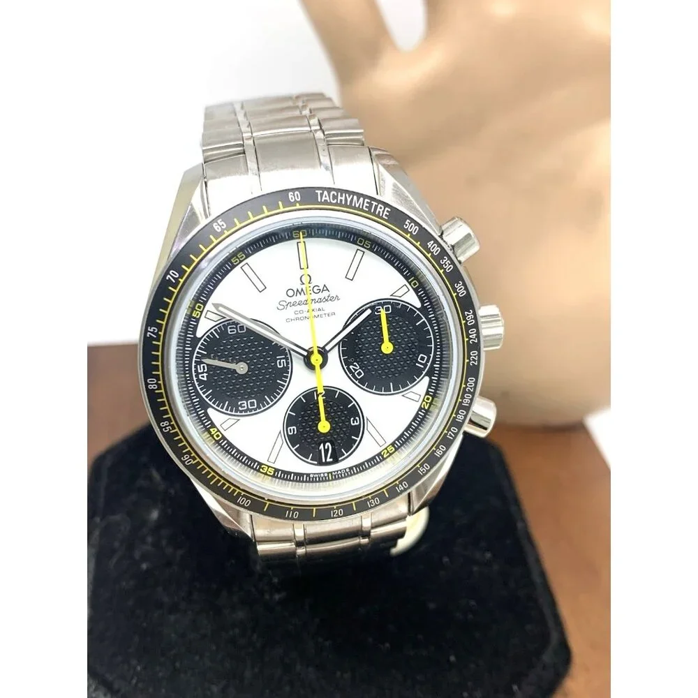Omega Speedmaster Racing Men's Watch Swiss Automatic Chronograph White Dial 40mm